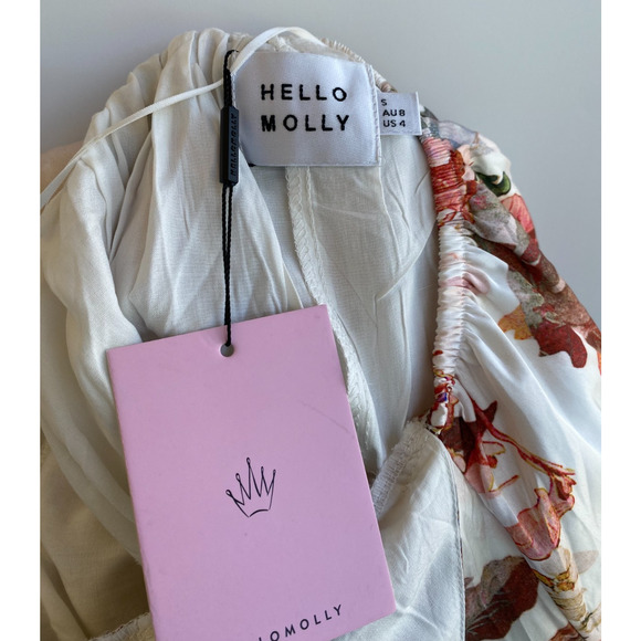 NWT Hello Molly Mermaid Hotel Maxi Dress sz Small Floral Print Strappy Backless - Picture 14 of 15